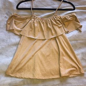 Velvet off the shoulder blouse